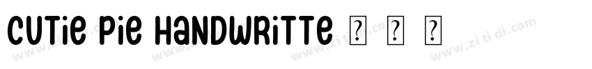 Cutie Pie Handwritte字体转换